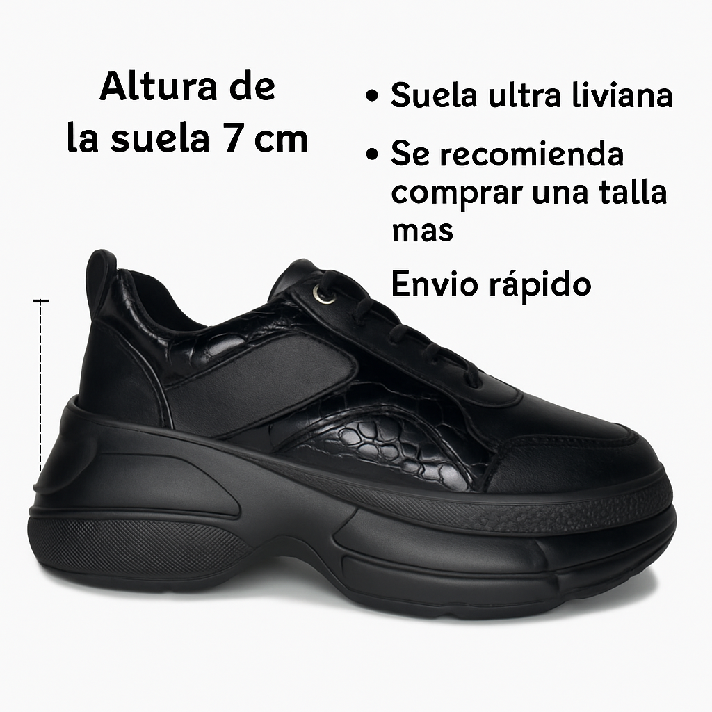 Zapatilla Plataforma Negra Mujer Lula