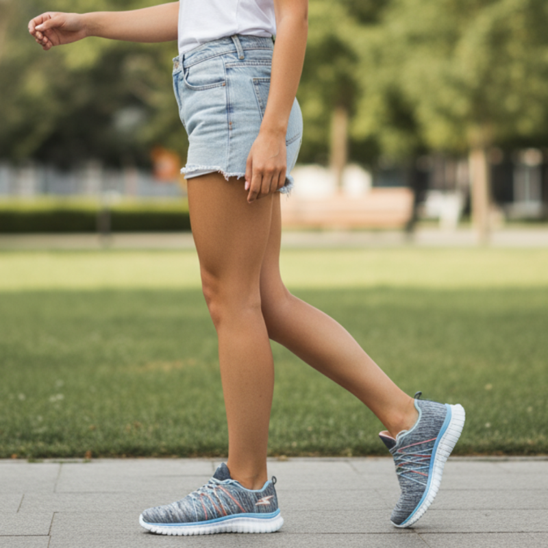 ZAPATILLA DEPORTIVA MUJER CENIZA CELESTE SALMÓN 8619.