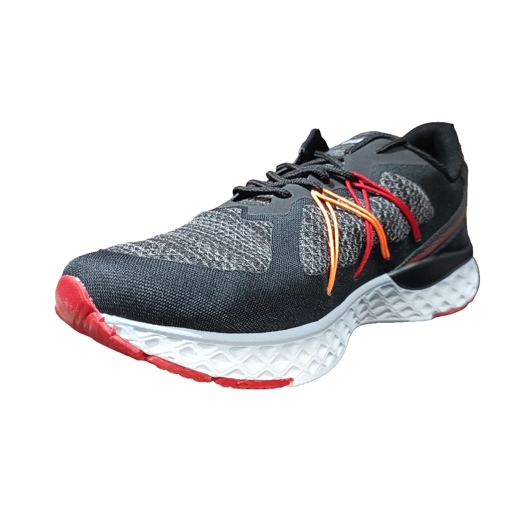ZAPATILLA DEPORTIVA HOMBRE NEGRO ROJO NARANJA 7812.