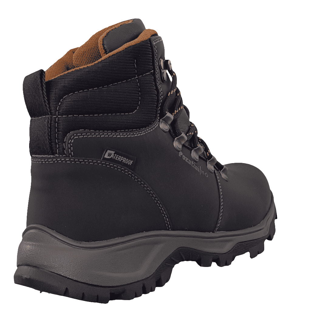 BOTIN HOMBRE WATERPROOF POZATINI SINCORA NEGRO - Pastik.cl