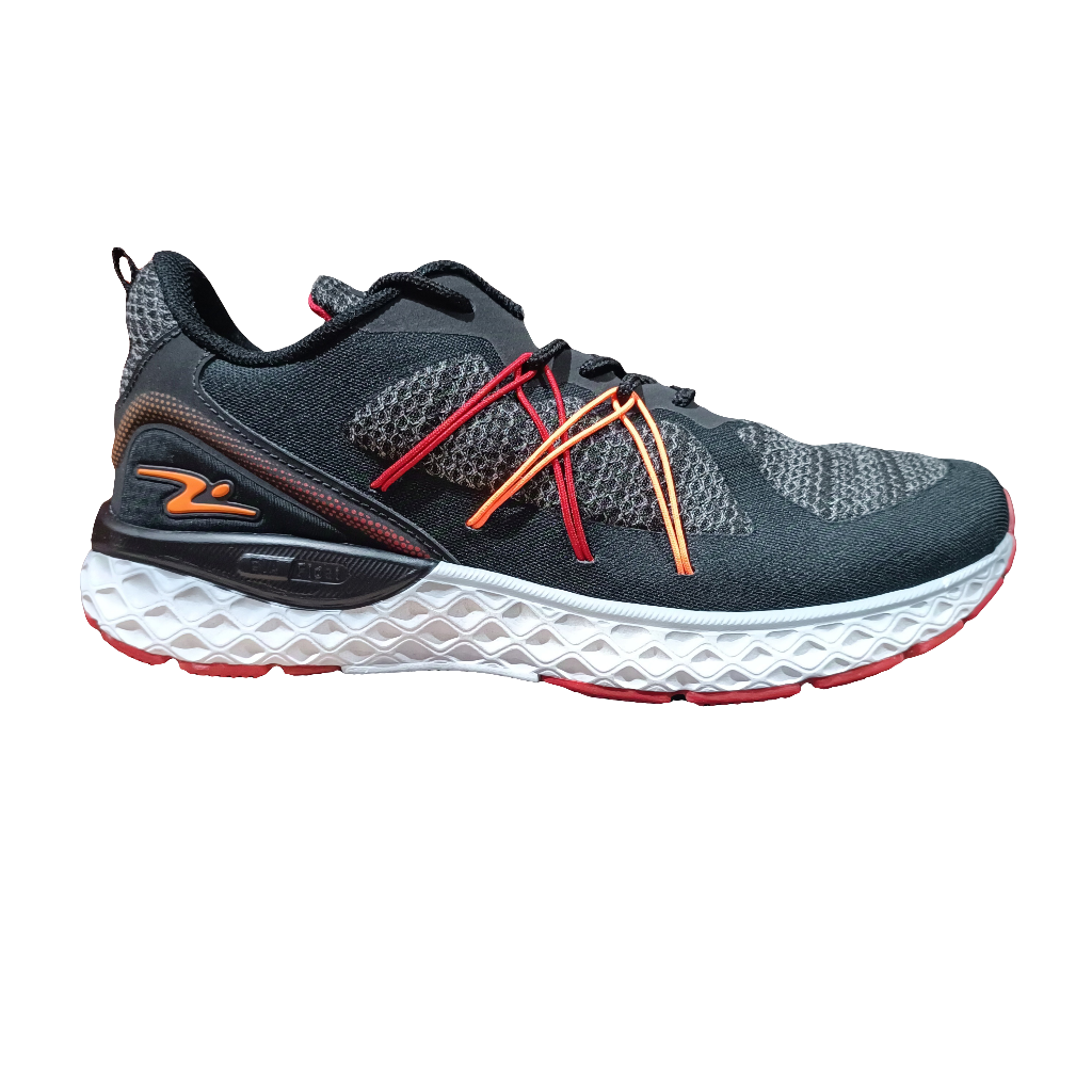 ZAPATILLA DEPORTIVA HOMBRE NEGRO ROJO NARANJA 7812.