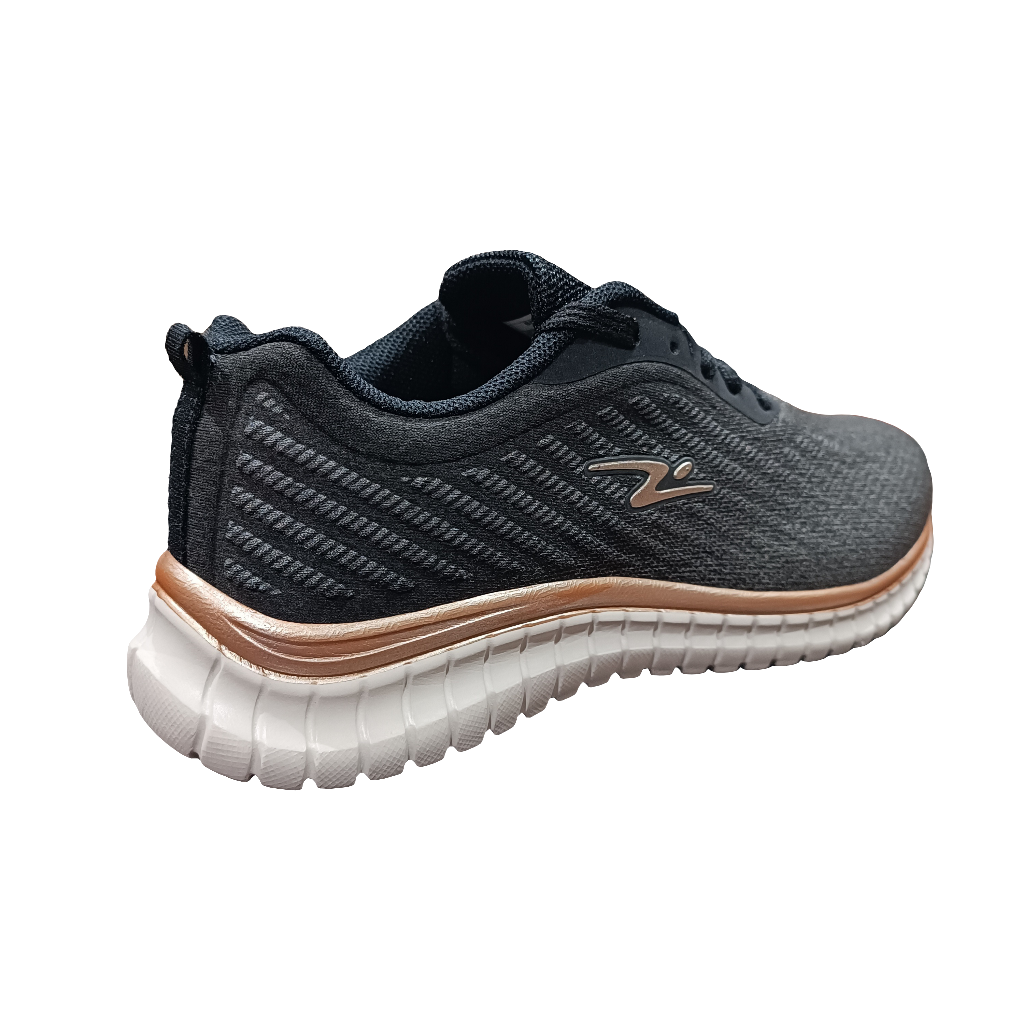 ZAPATILLA DEPORTIVA MUJER NEGRO BRONCE 8614. - Pastik.cl