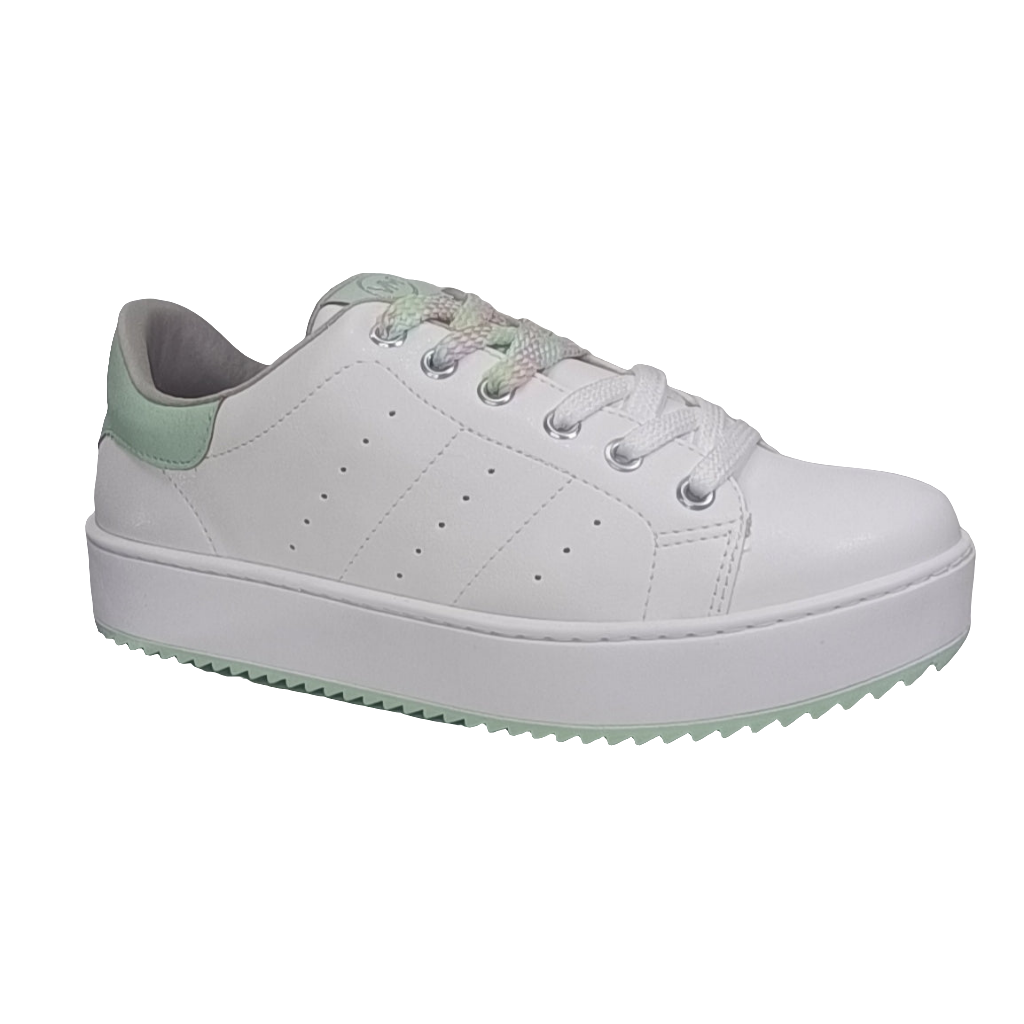 ZAPATILLA PLATAFORMA MUJER BLANCA VERDE LEMONAKI