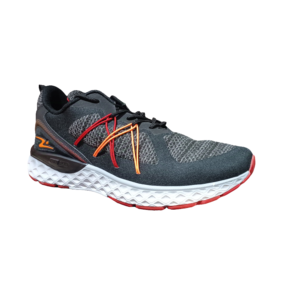ZAPATILLA DEPORTIVA HOMBRE NEGRO ROJO NARANJA 7812.