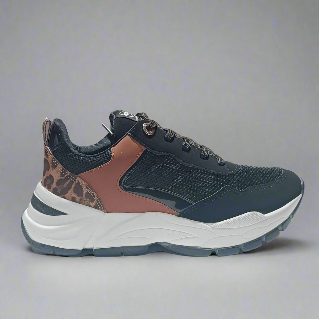 ZAPATILLA MUJER PLATAFORMA NEGRO PRINT