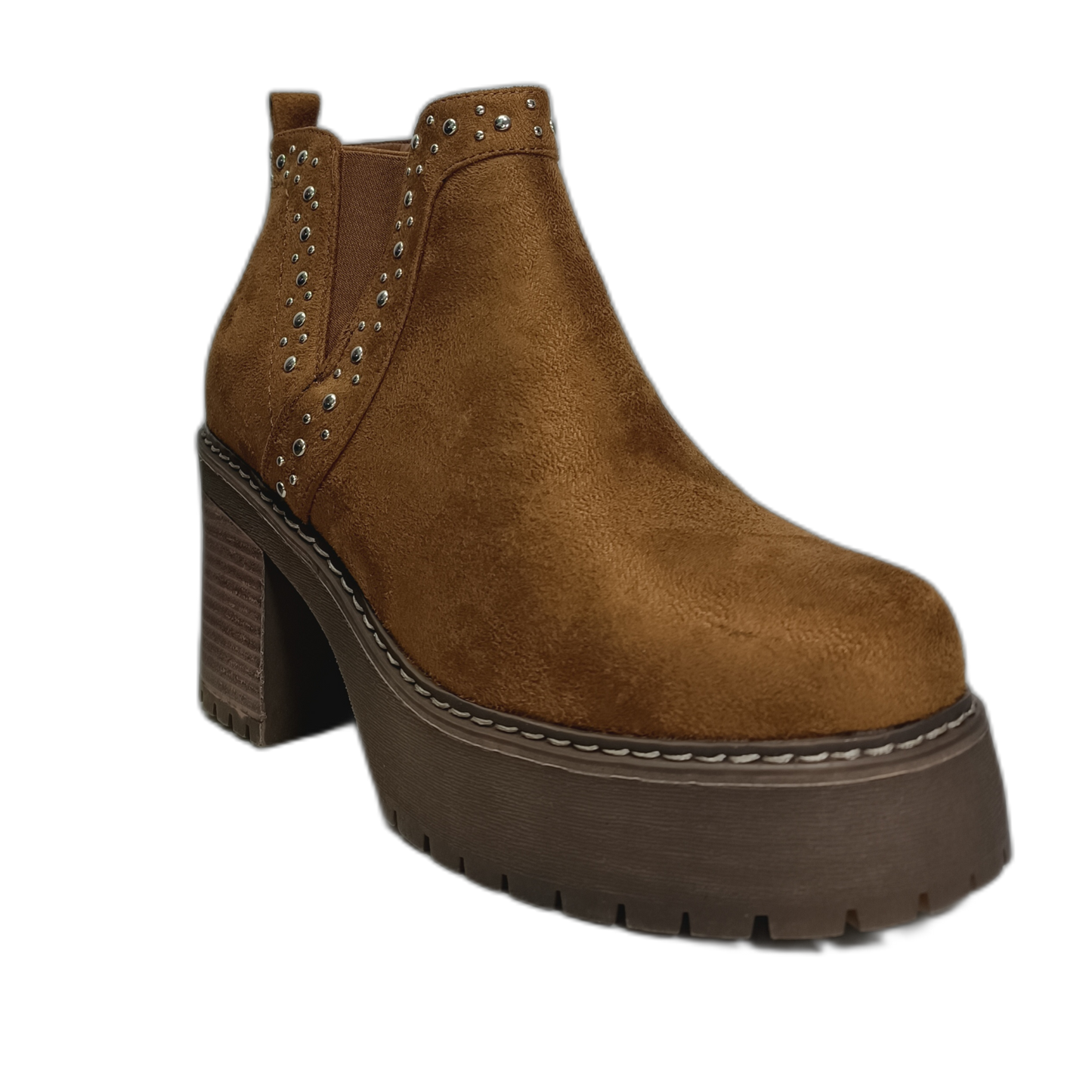 Botin Platadorma Camel Tachas - Pastik.cl