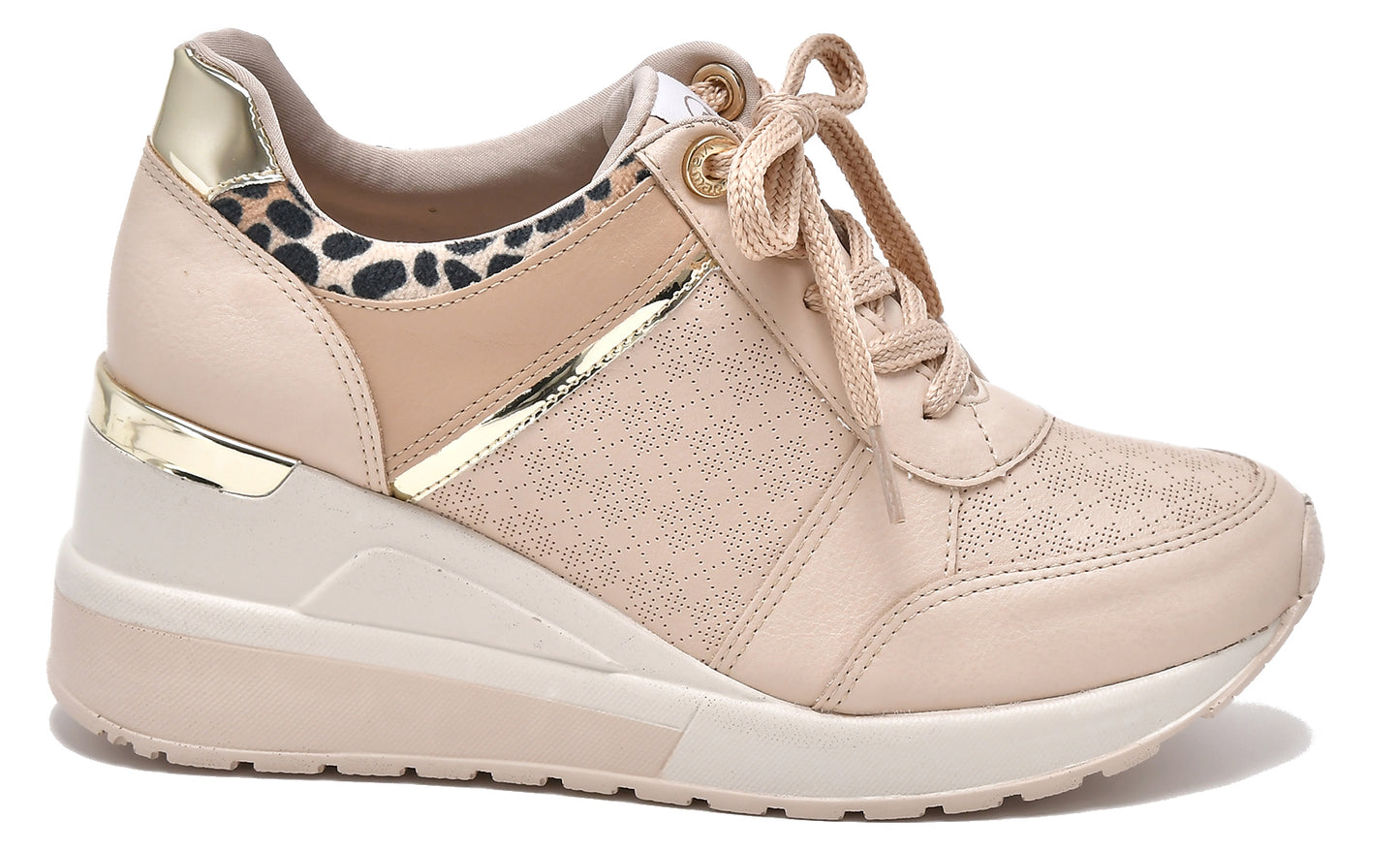ZAPATILLA PLATAFORMA CREMA GUEPARDO