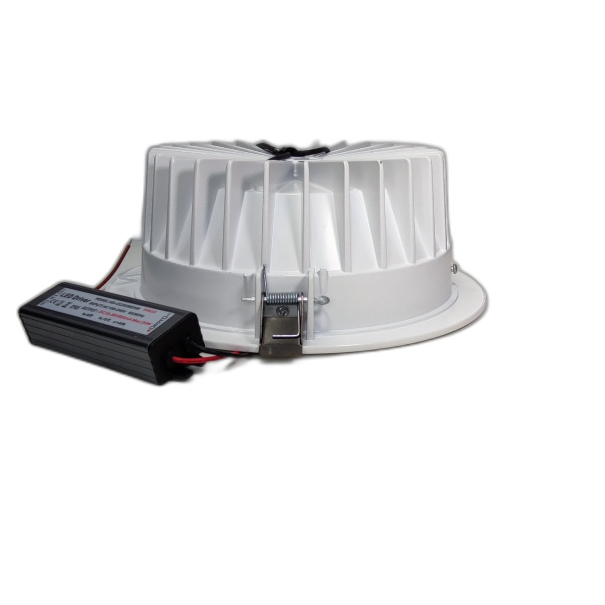 Foco Embutido Blanco 20 W Diametro 23 cm luz calida - Pastik.cl