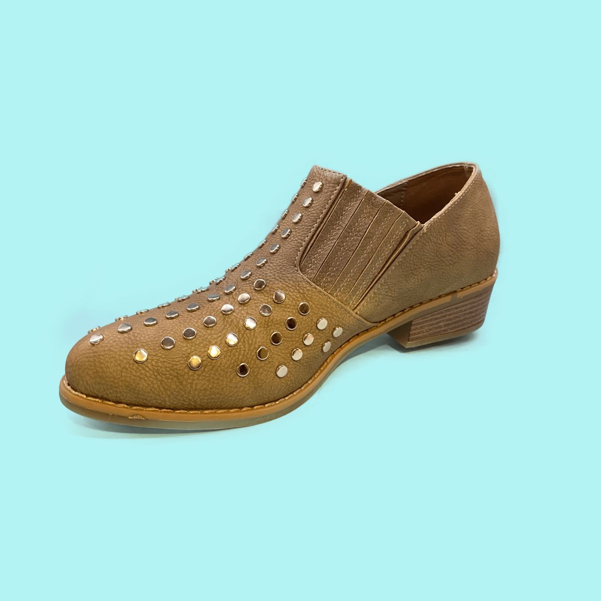Mocasín Khaki Tachas - Pastik.cl