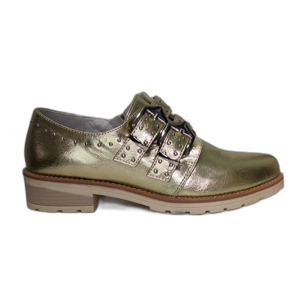 Mocasín Mujer oxford Dorado