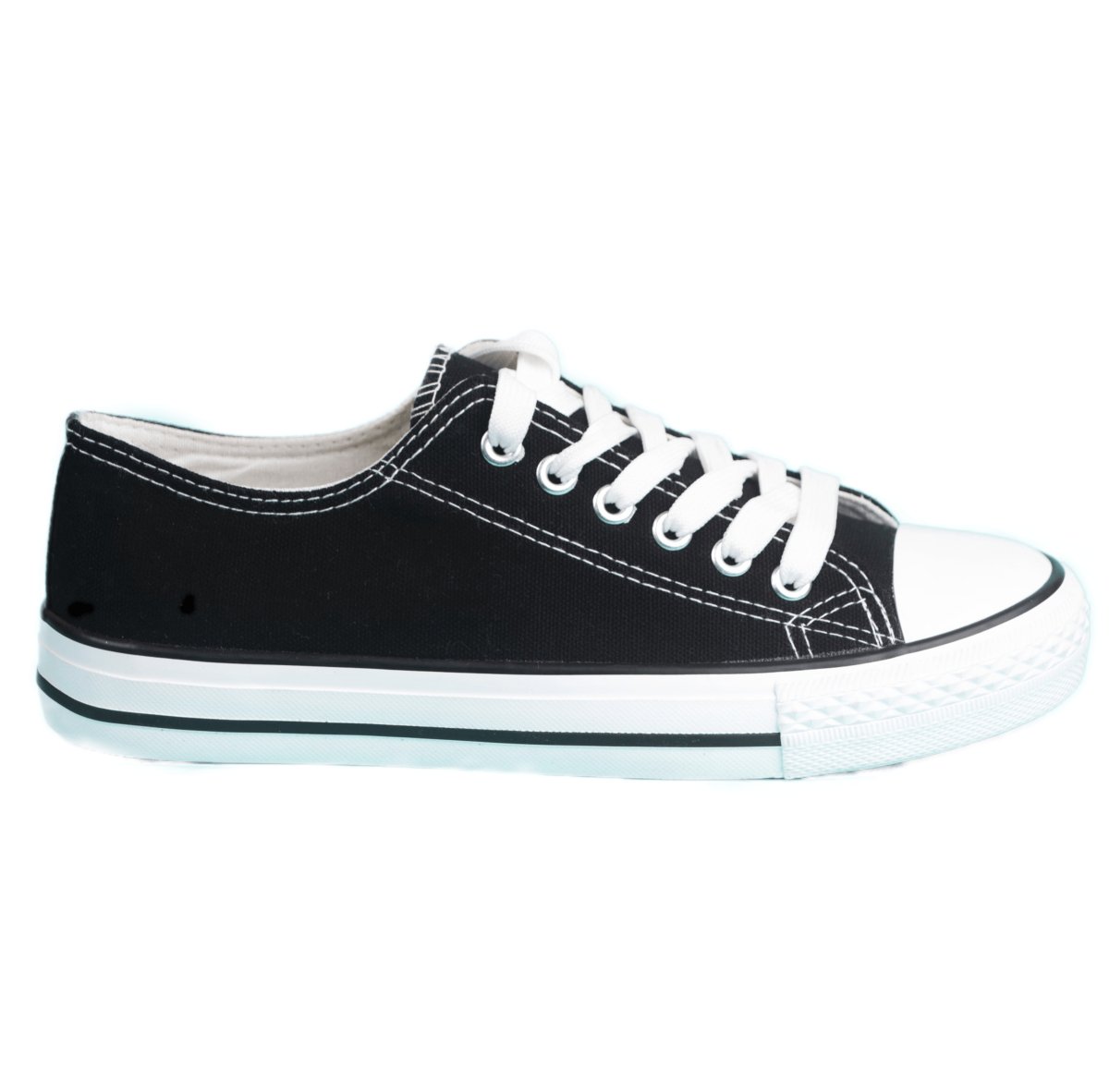 ZAPATILLA HOMBRE LONA NEGRO CLÁSICA. - Pastik.cl