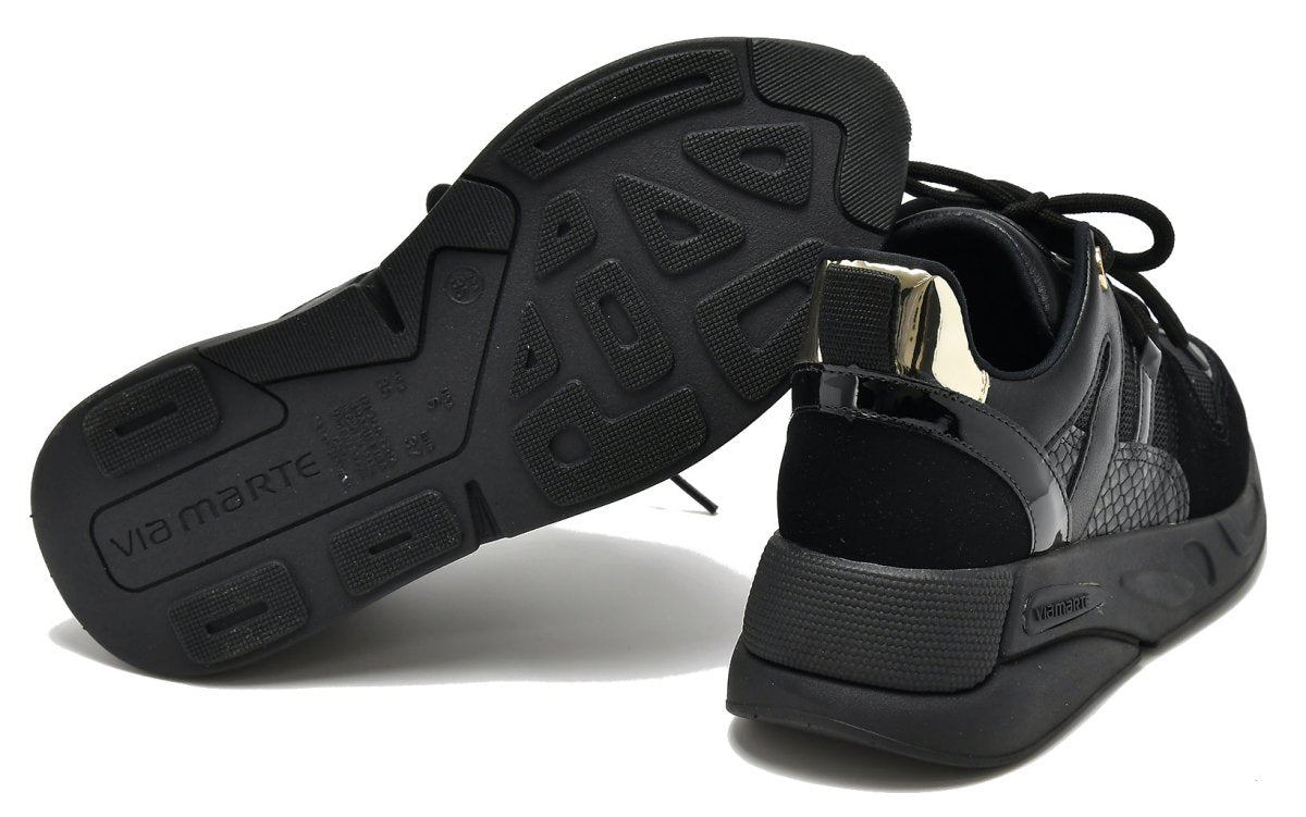 ZAPATILLA MUJER NEGRA DORADO ZAMB - Pastik.cl