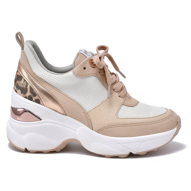 ZAPATILLA PLATAFORMA BEIGE CREM. - Pastik.cl