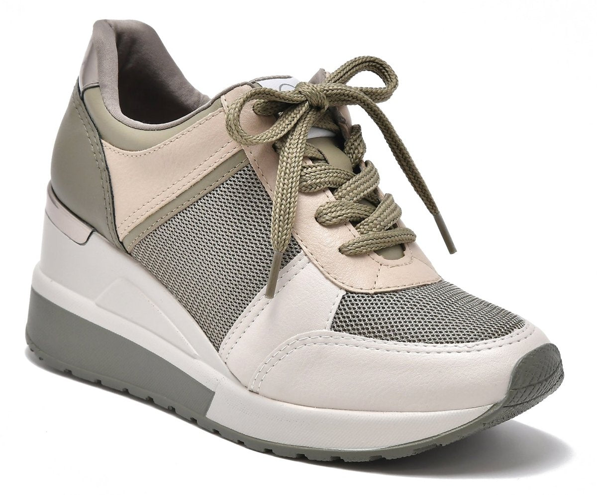 ZAPATILLA PLATAFORMA BEIGE PISTACHO - Pastik.cl