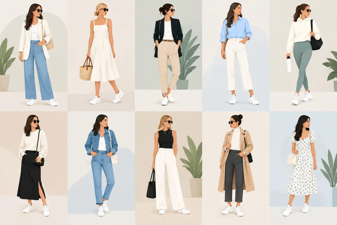 10 ejemplos de looks con zapatos blancos