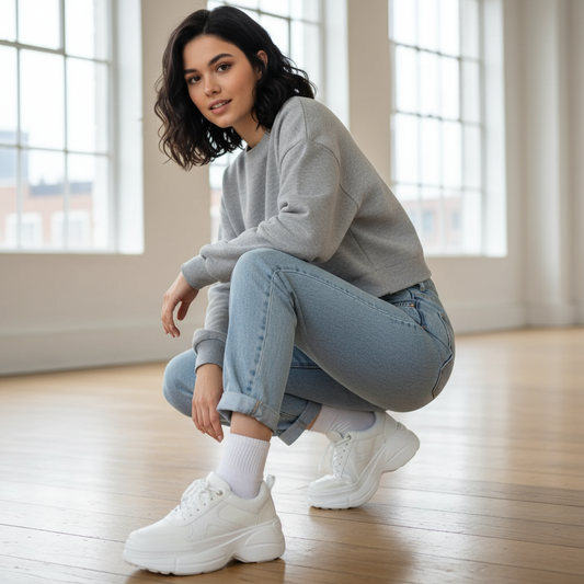 Zapatilla Plataforma Blanca Mujer