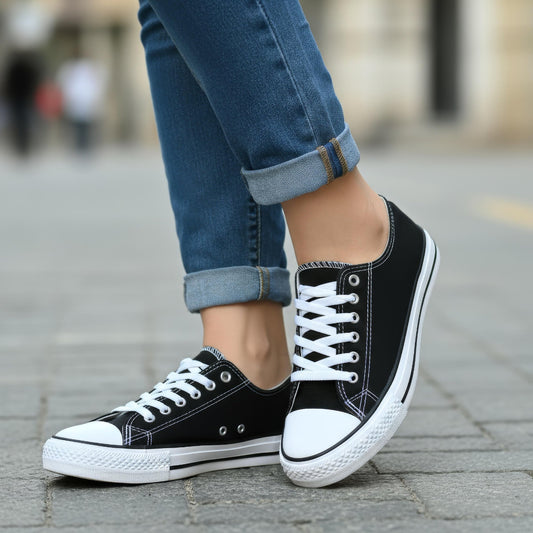 Zapatilla de Lona mujer negro - Pastik.cl