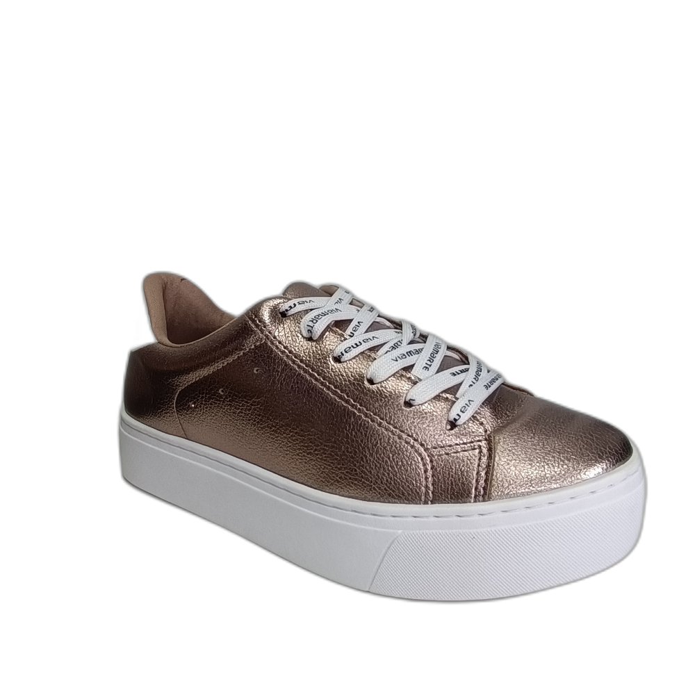 Zapatilla Mujer Dorado Manu Via Marte