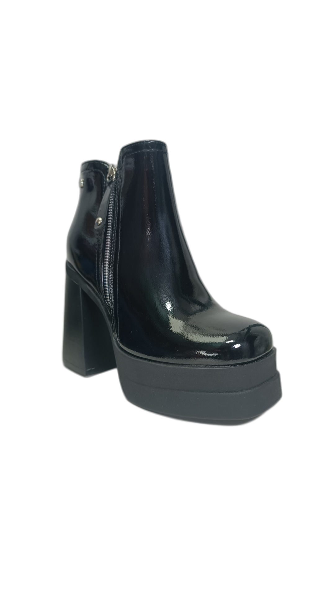 Botin Plataforma Negro mujer Taco Alto 11 CM