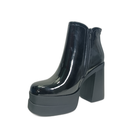 Botin Plataforma Negro mujer Taco Alto 11 CM