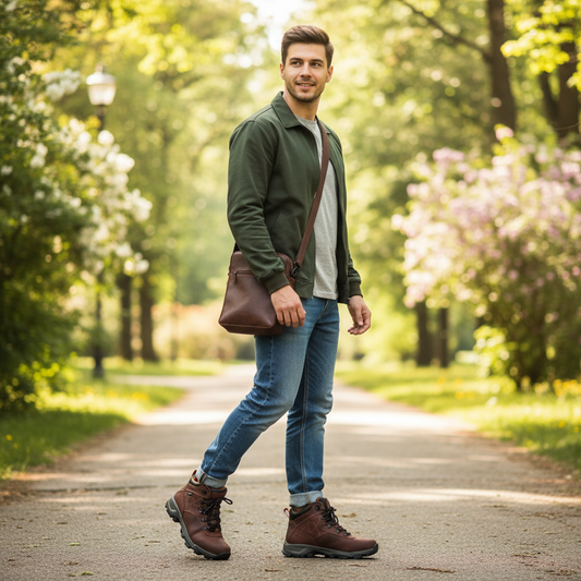 BOTIN HOMBRE WATERPROOF PATY POZATINI MARRÓN BORDO