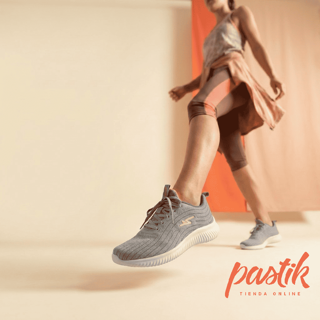 ZAPATILLA DEPORTIVA MUJER GRIS PERLA ROSA - Pastik.cl