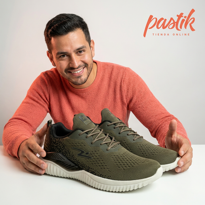 ZAPATILLA DEPORTIVA HOMBRE VERDE MILITAR 9403.