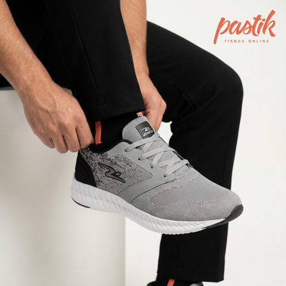 ZAPATILLA DEPORTIVA HOMBRE CENIZA NEGRO 8806.