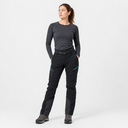 Pantalón Outdoor Mujer Negro Tejerizas +8000 | Resistencia y Comodidad