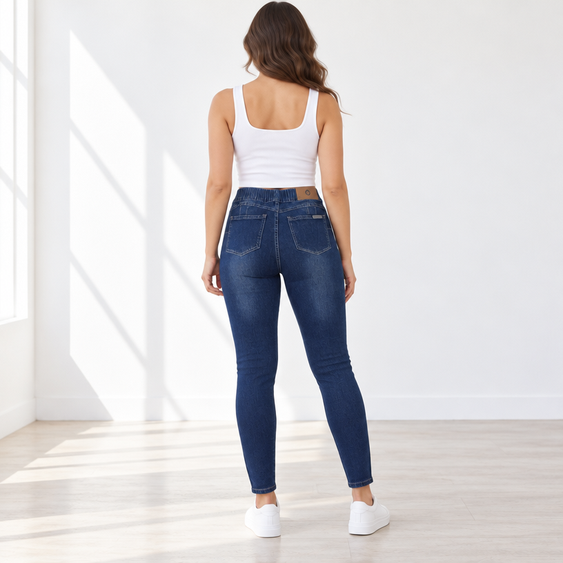 Pantalon Jeans Leggins Vestir Azul