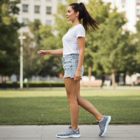 ZAPATILLA DEPORTIVA MUJER CENIZA CELESTE SALMÓN 8619.