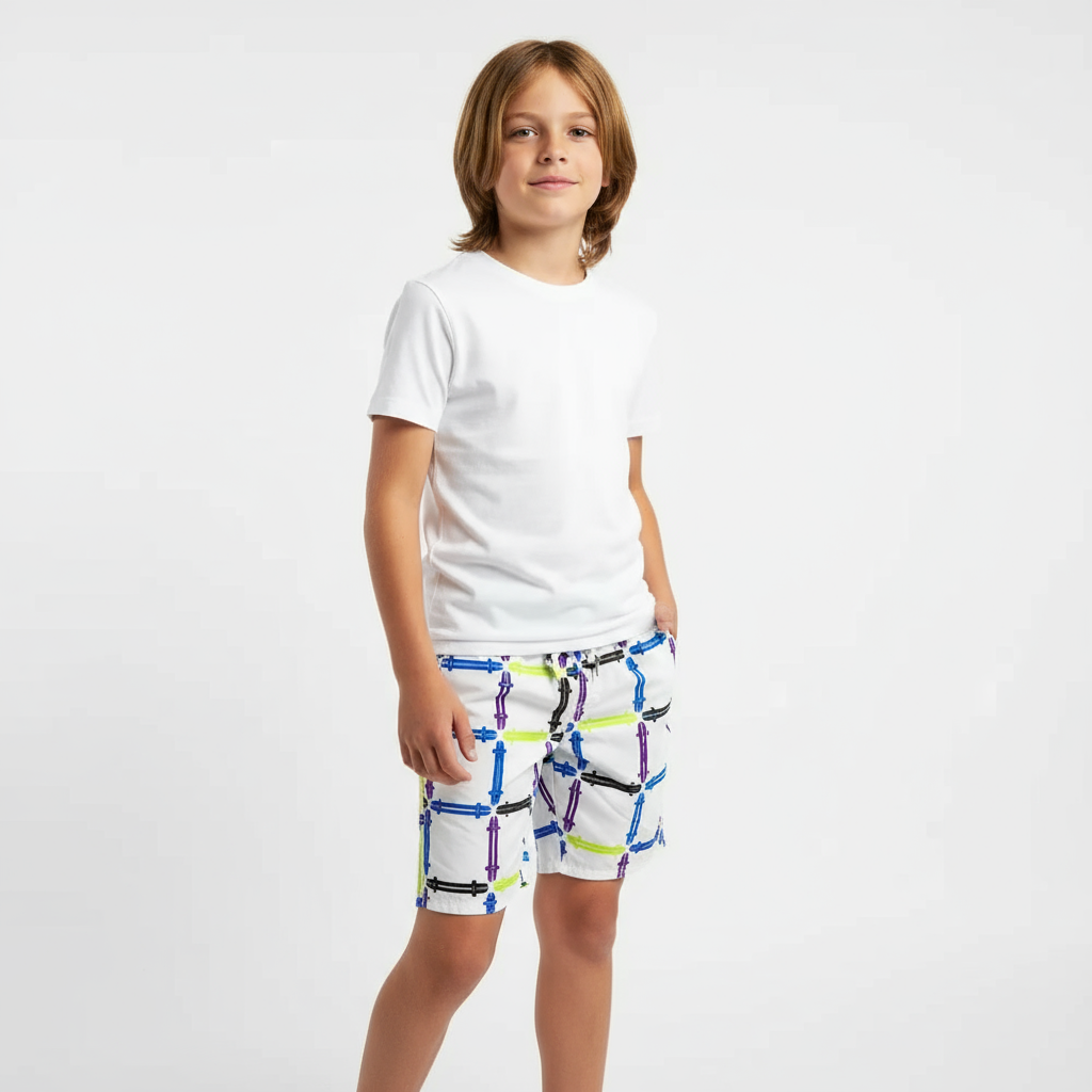 Traje de Baño Niño Blanco Colores - Pastik.cl