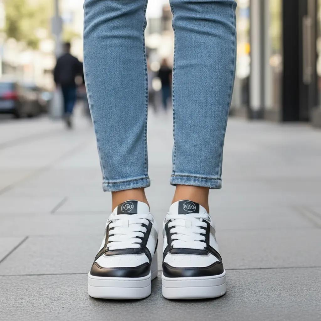 ZAPATILLA MUJER NEGRA PLATA MICKY - Pastik.cl