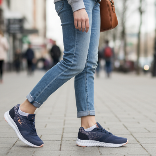 ZAPATILLA DEPORTIVA MUJER MARINO SALMON 8806.