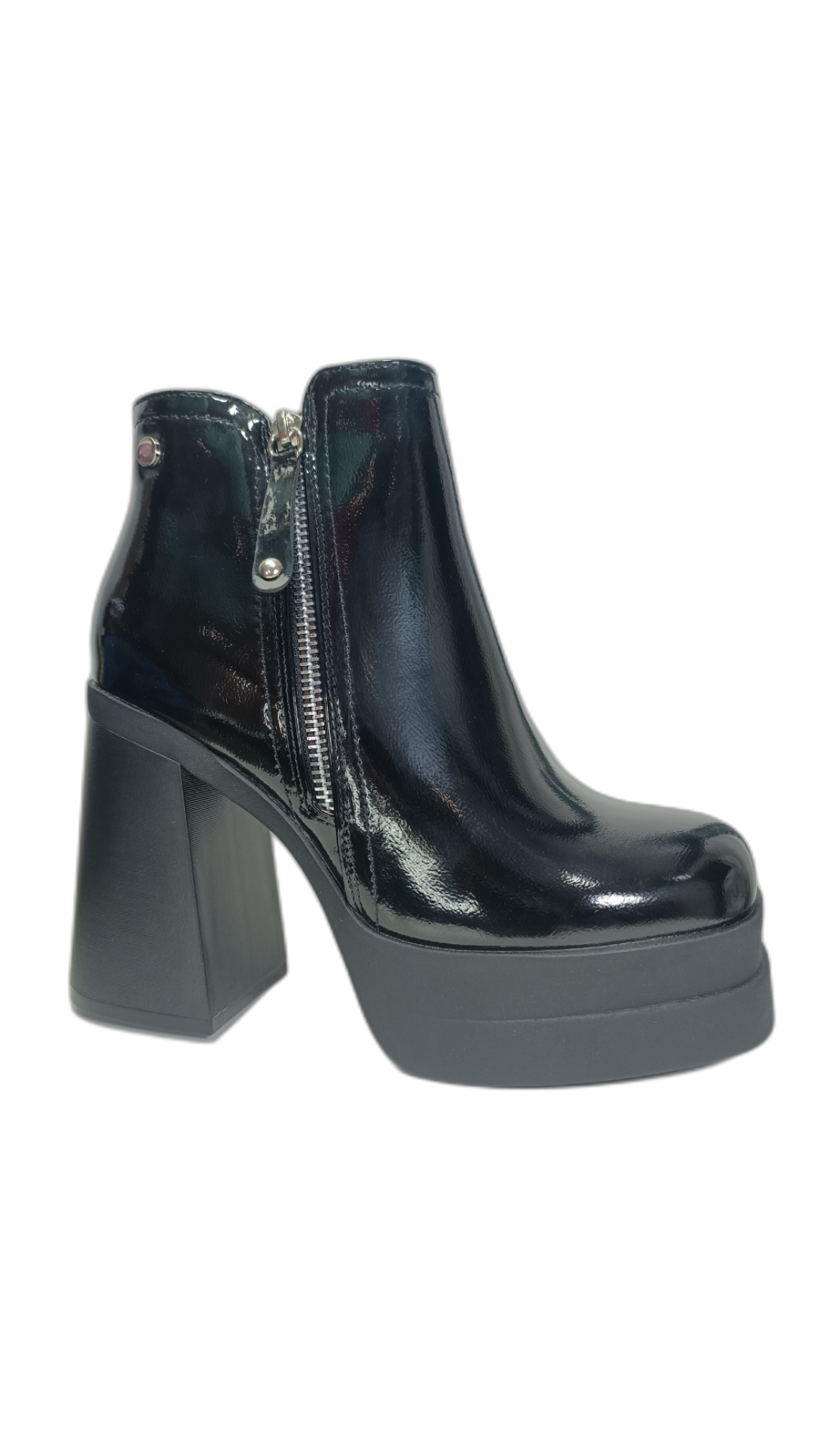 Botin Plataforma Negro mujer Taco Alto 11 CM