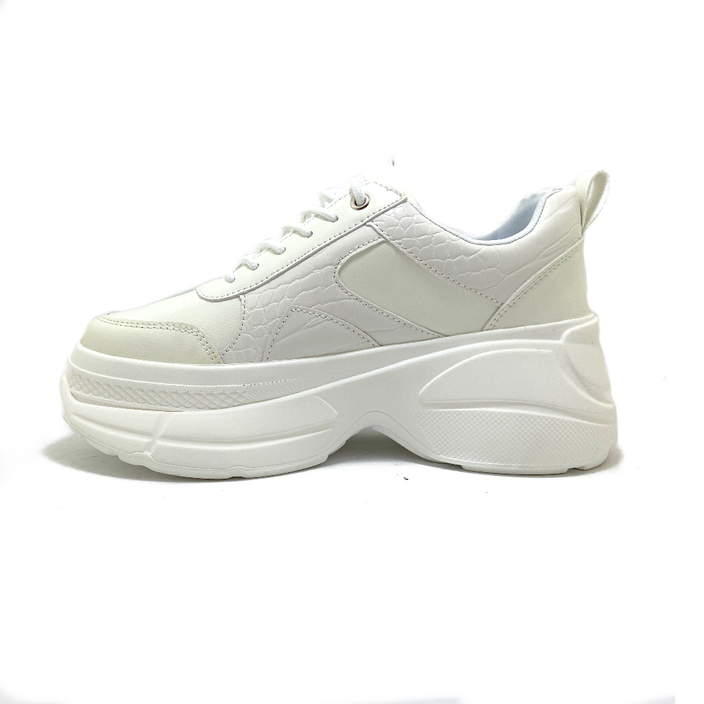 Zapatilla Plataforma Blanca Mujer