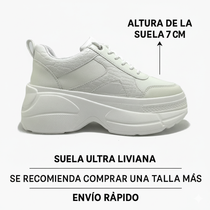 Zapatilla Plataforma Blanca Mujer