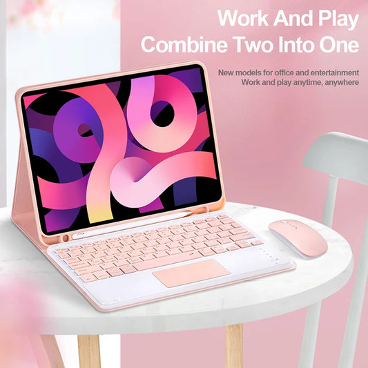 Funda teclado para Ipad 10 generacion 10.9 Pulgadas Bluetooth con mouse