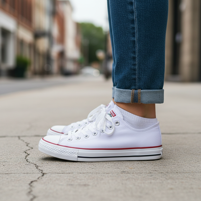 Zapatilla lona mujer blanca - Pastik.cl