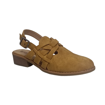 Puntilla Vestir Camel Trenzada