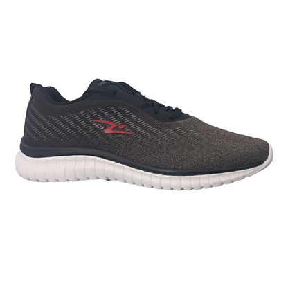 ZAPATILLA HOMBRE NEGRO ROJO GRIS 8614.