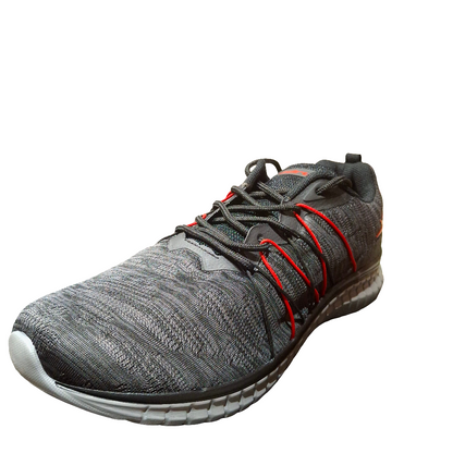 ZAPATILLA DEPORTIVA HOMBRE NEGRO CENIZA ROJO 8619.