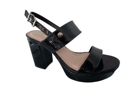 SANDALIA PLATAFORMA NEGRO CHAROL VIA MARTE - Pastik.cl