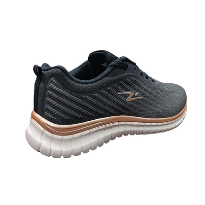 ZAPATILLA DEPORTIVA MUJER NEGRO BRONCE 8614.