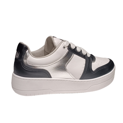 ZAPATILLA MUJER NEGRA PLATA MICKY