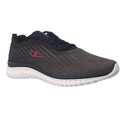 ZAPATILLA HOMBRE NEGRO ROJO GRIS 8614.
