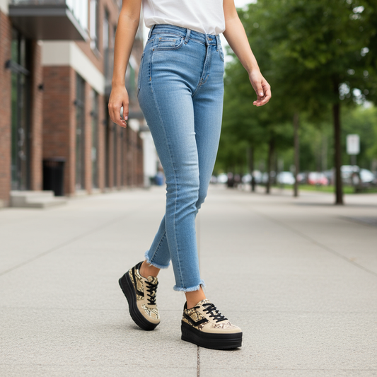 Zapatilla Pitu Beige Snake - MININAS