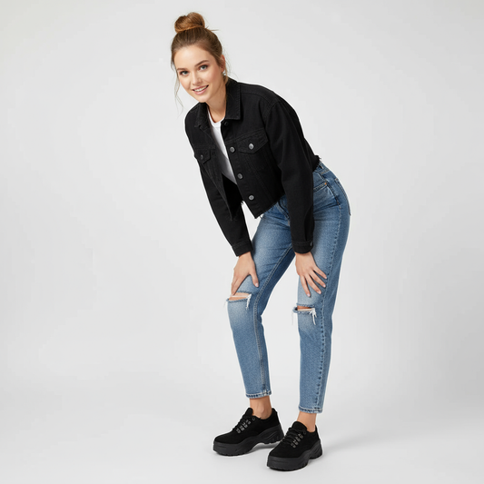 Zapatilla Plataforma Negra Microfibra