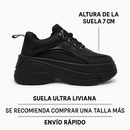 Zapatilla Plataforma Negro Mujer Anto