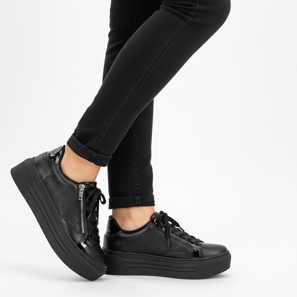 Zapatilla Plataforma Tuca Negro Via marte. - Pastik.cl